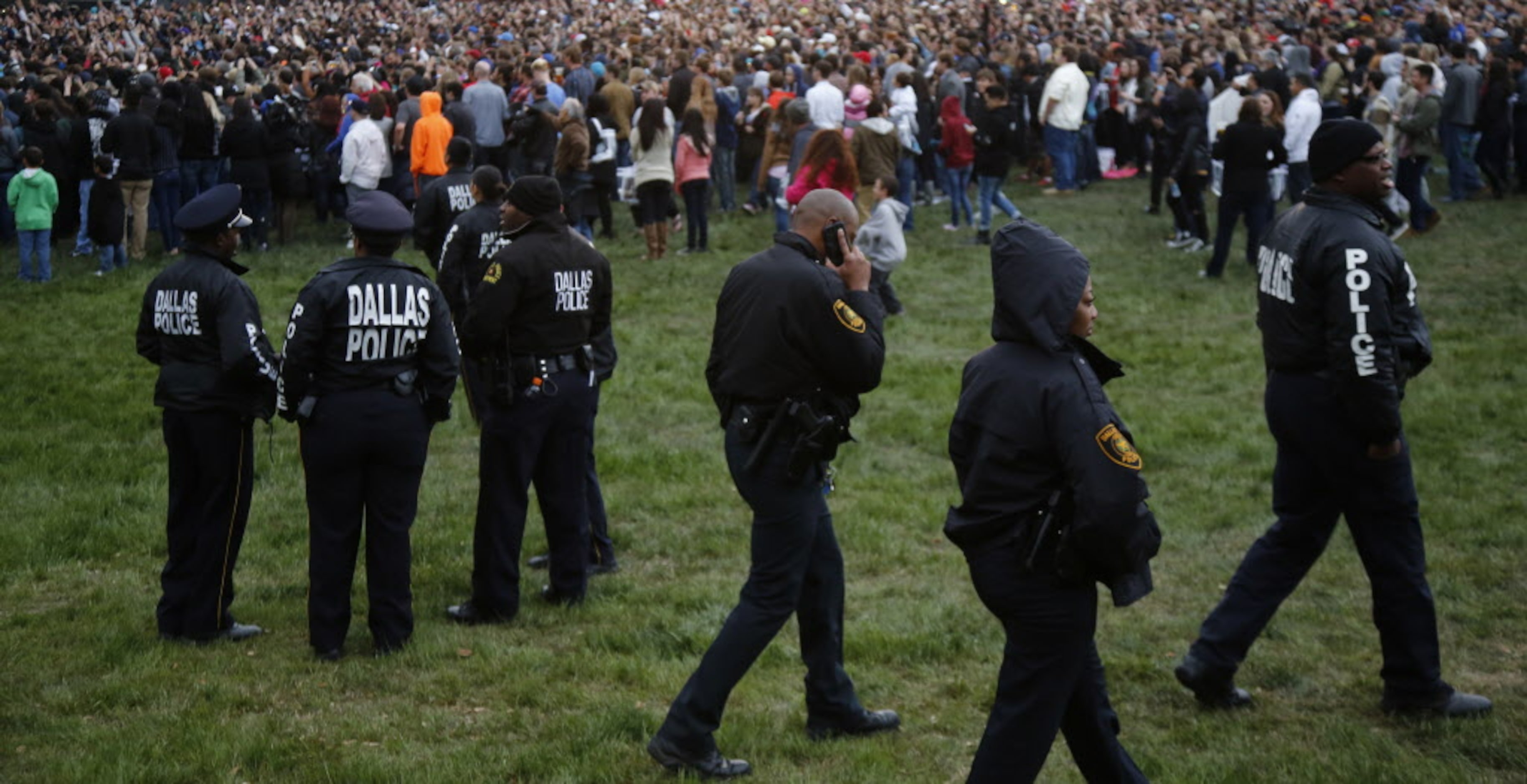 Dallas Police on the patrol at the March Madness Music Festival at Reunion Park in Dallas...