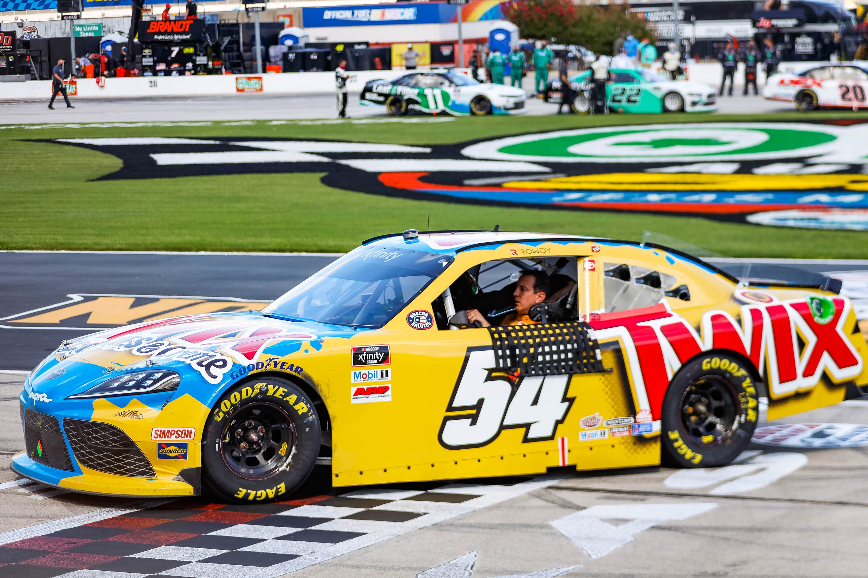 NASCAR Xfinity's Kyle BuschÕs, No. 54, parks after winning the My Bariatric Solutions 300...