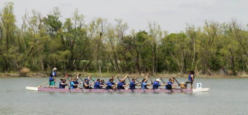
The Grand Prairie police finished with the best overall time at the Dragon Boat races at...