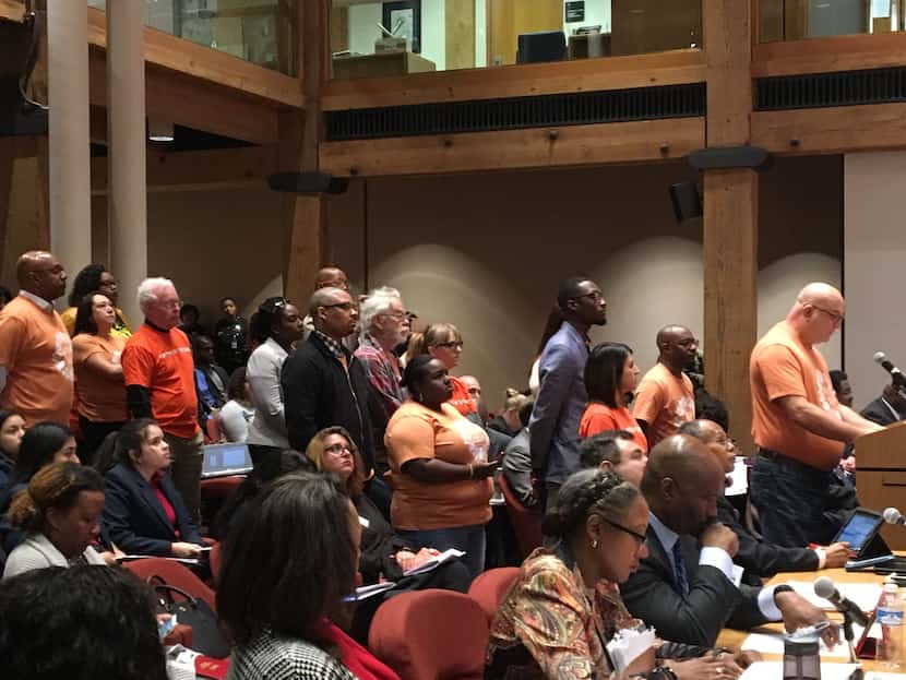 Howie Darter speaks to the Dallas County Commissioners Court in favor of a marijuana "cite...