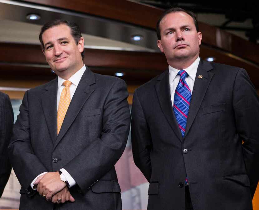 Ted Cruz and Mike Lee have been close friends and allies in the Senate. (The Associated Press)