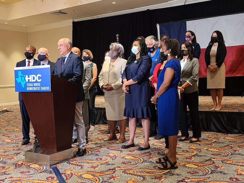 State Rep. Chris Turner of Grand Prairie, chair of the Texas House Democratic Caucus, with...