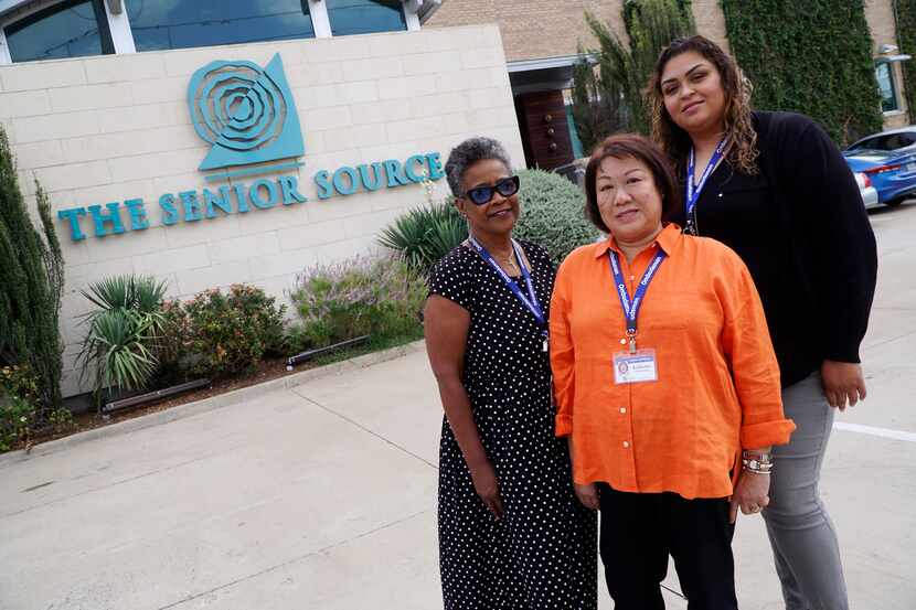 Senior Source Ombudsmen (from left) Pam Mickens, Katherine Goodwin, and Rosie Vega at their...