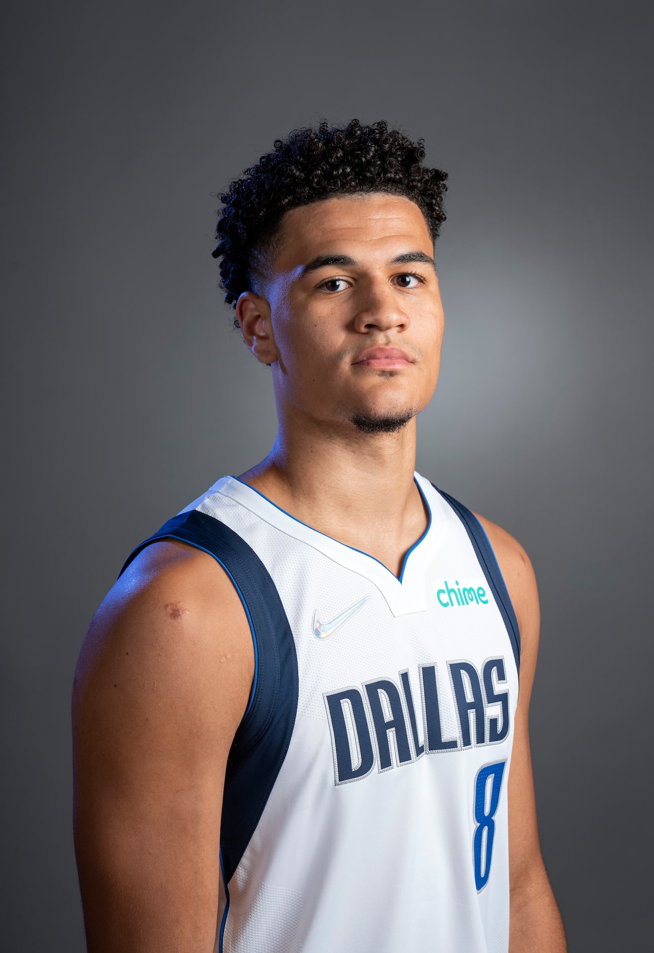 Dallas Mavericks guard Josh Green (8) poses for a portrait during the Dallas Mavericks media...