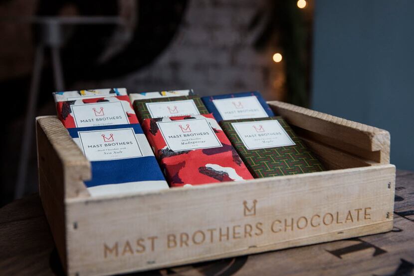 Mast Brothers chocolate sits for sale in a store on December 21, 2015 in New York City. 