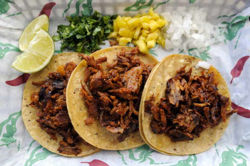 The el pastor tacos at El Tizoncito Taqueria in Oak Cliff are a favorite.