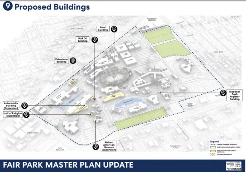 The historic buildings that could one day be rebuilt, according to the new master plan