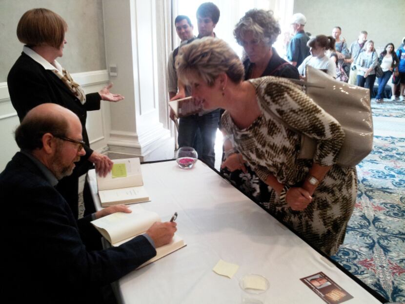 Actor-author Stephen Tobolowsky greets fans at Southern Methodist University on Oct. 3, 2012.