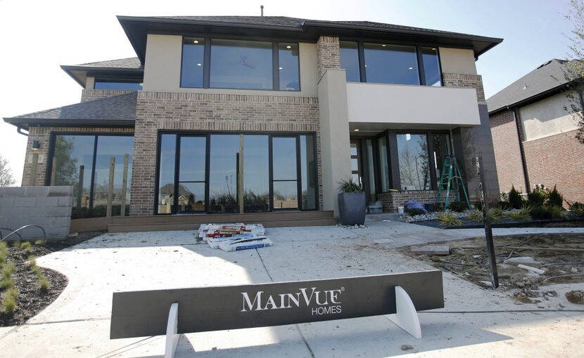 Exterior view of the MainVue Homes Carmel Q1 model home at Phillips Creek Ranch in Frisco,...