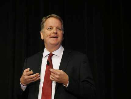 American Airlines CEO Doug Parker speaks during a session at Aviation Week MRO Americas at...