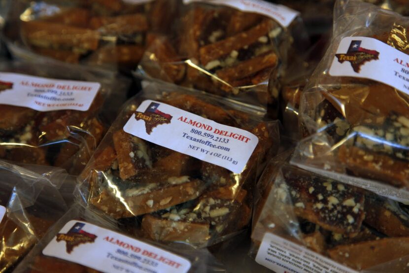 Texas Toffee for sale at the city of Dallas Farmers Market on North Pearl Street in Dallas...