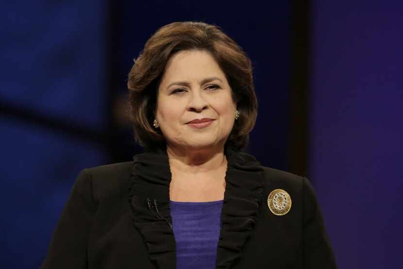  Former state Sen. Leticia Van de Putte, shown in a lieutenant governor's debate before the...