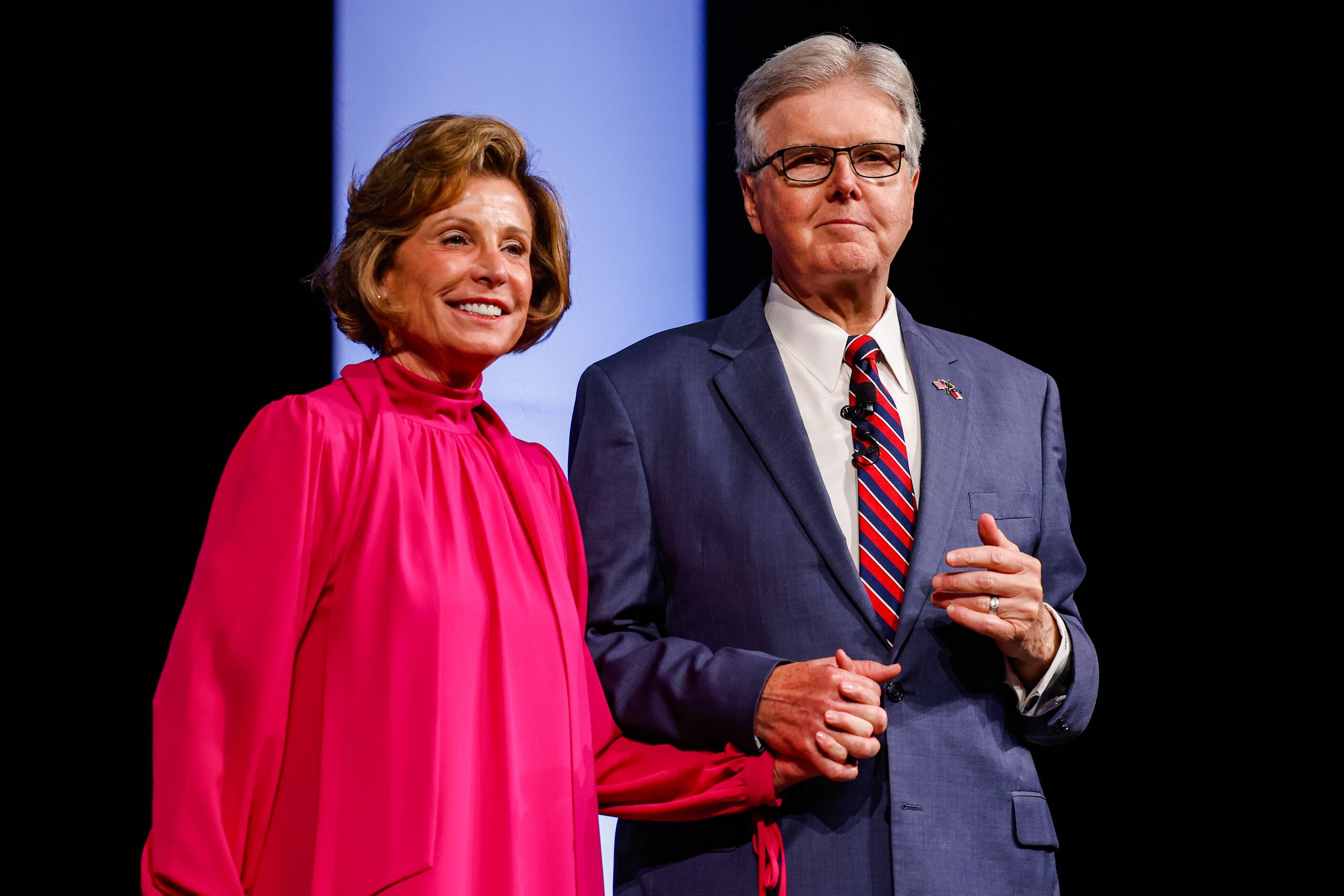 Lieutenant Governor of Texas Dan Patrick and his wife Susan Patrick during a general meeting...