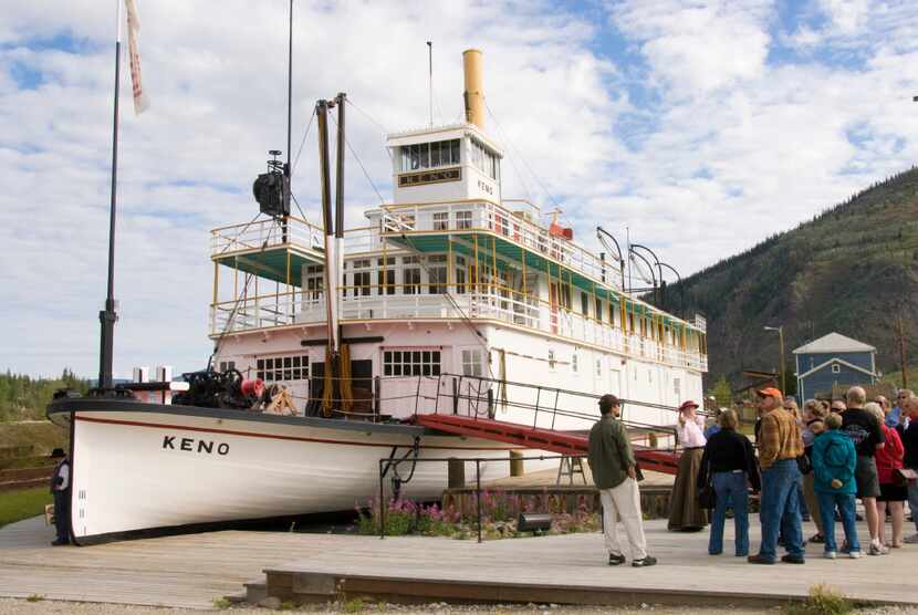 A paddle wheel steamer ride on the Yukon River is a great way to see the Dawson City region. 
