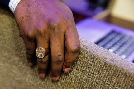 Darian Taylor, who proudly wears his Southern Methodist University ring, will graduate in...