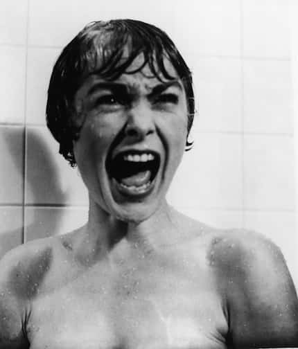 Janet Leigh in the famous "Psycho" shower scene.