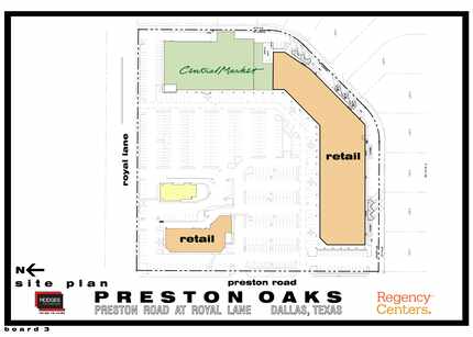 Map of the rebuilt Preston Oaks shopping center on the southeast corner of Preston Road and...