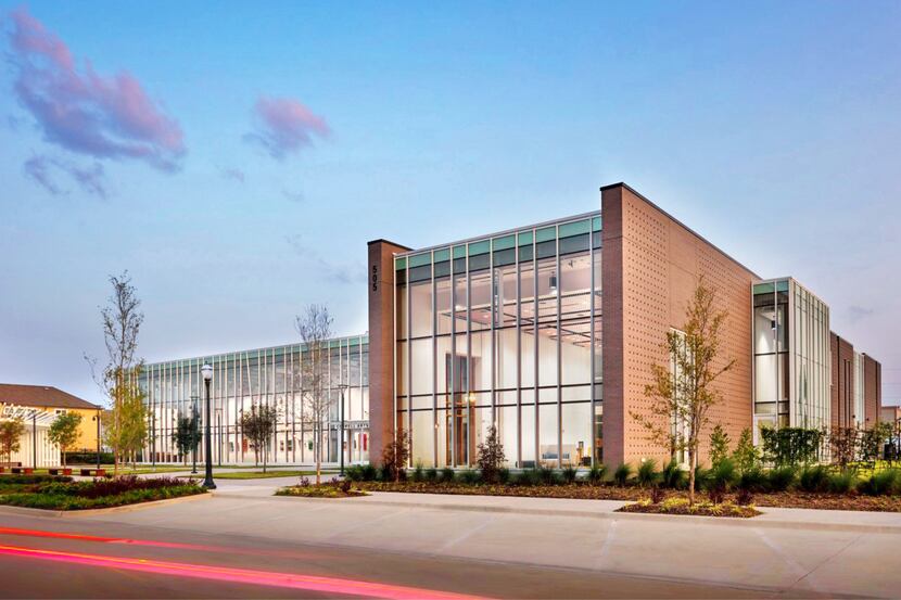 A side view of the Coppell Arts Center.