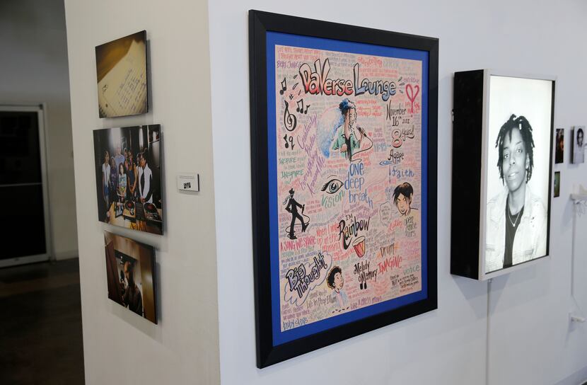 The gallery display highlighting the spoken word, photography and art work of DaVerse Lounge...