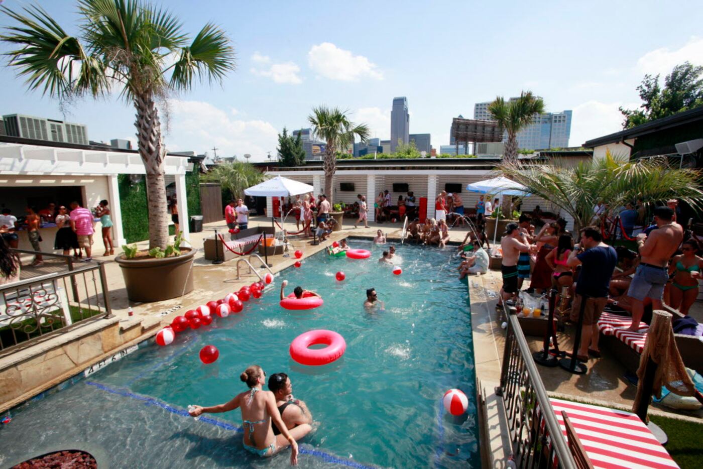 A look at the scene at Bungalow's pool last Sunday.