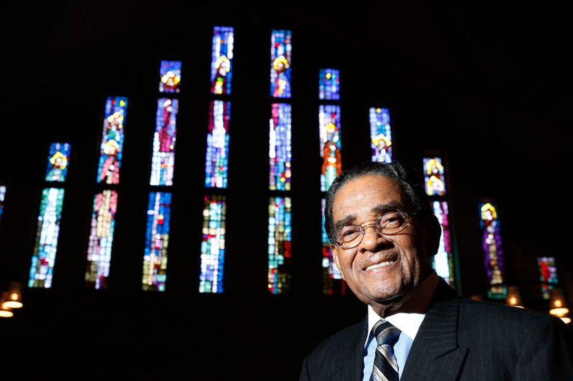 The Rev. Ronald E. Jones inside his church, New Hope Baptist Church