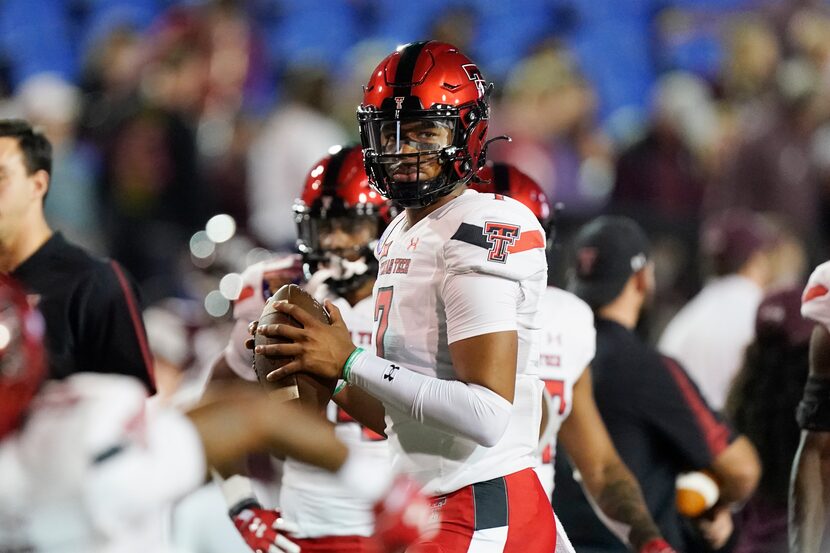 Texas Tech quarterback Donovan Smith warms up before the Liberty Bowl NCAA college football...