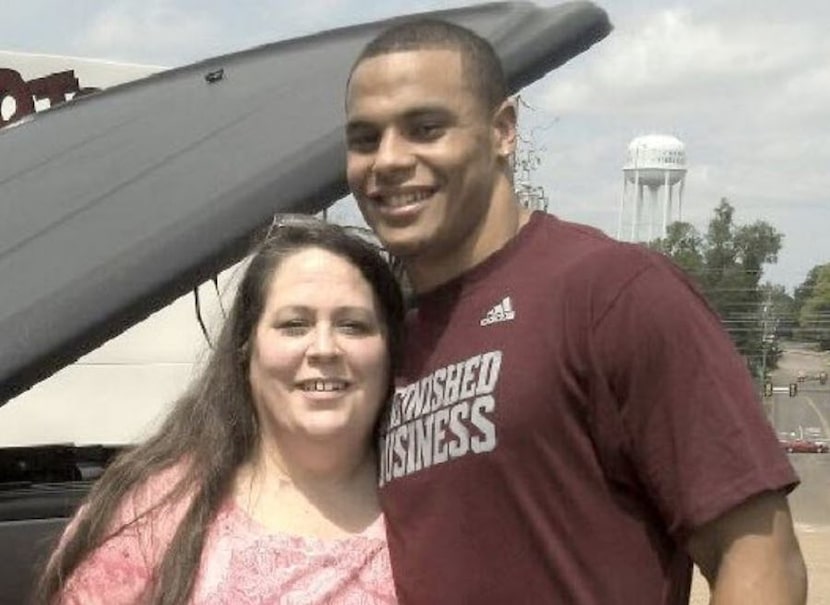 Dak Prescott with his mom, Peggy.