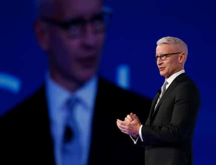 CNN anchor Anderson Cooper interviewed executives during The Summit for AT&T at the Gaylord...