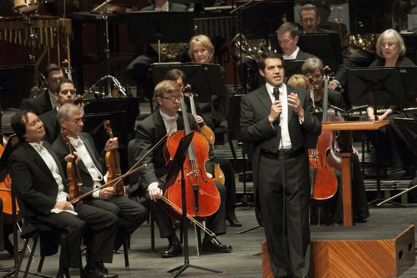 Miguel Harth-Bedoya, music director and conductor with the Fort Worth Symphony Orchestra, ...