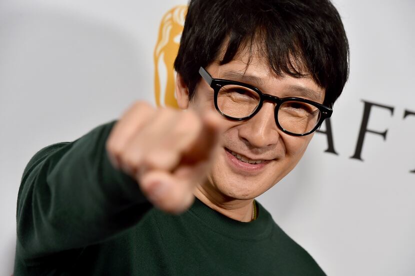 Ke Huy Quan arrives at the 2023 BAFTA Tea Party, Saturday, Jan. 14, 2023, at the Four...