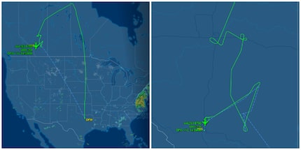 Trackers show the flight diverting to Calgary.