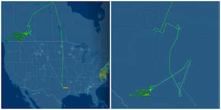 Trackers show the flight diverting to Calgary.