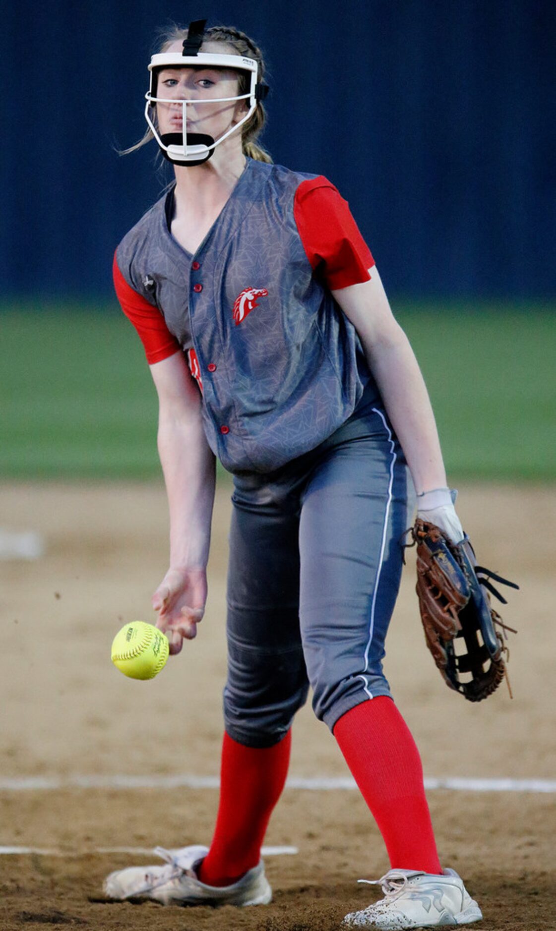 McKinney Boyd High School pitcher Kinsey Kackley (10) delivers a pitch during the second...