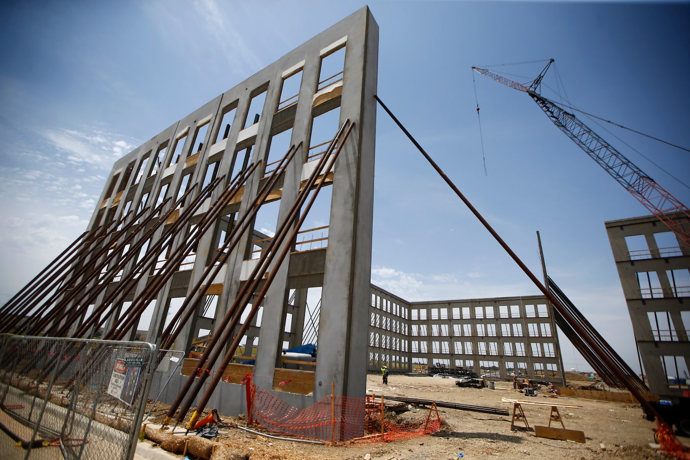 Construction on one of two buildings that will house Nokia continues at the Cypress Waters...