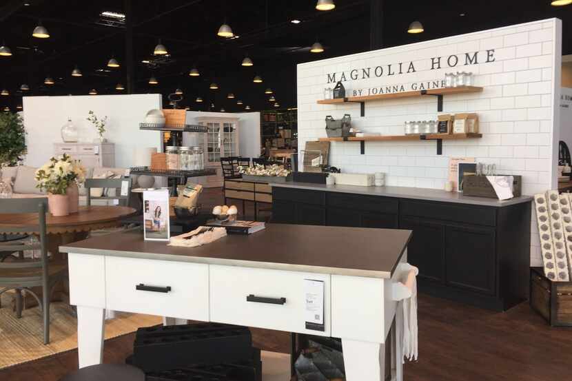 Magnolia Furniture by Joanna Gaines is shown at the entrance of Living Spaces, which opened...