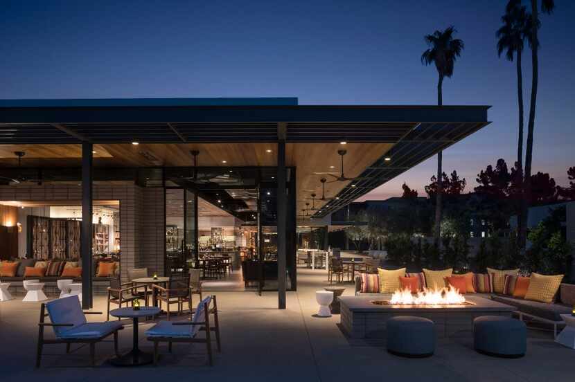 The new resort hotel in Scottsdale, Ariz., has a sleek midcentury modern style.