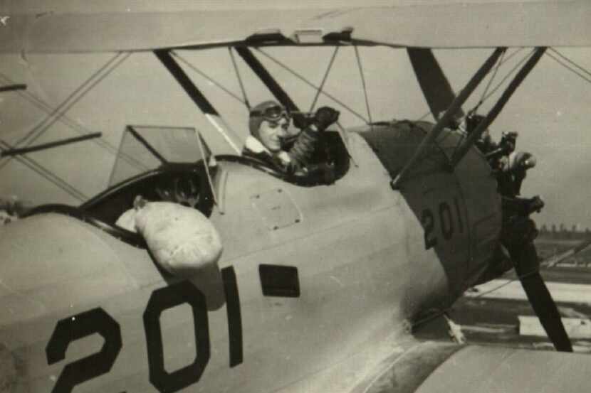 Jack "Dusty" Kleiss in 1940, in his first solo flight. From Never Call Me a Hero: A...