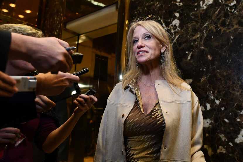 Kellyanne Conway speaks to reporters at Trump Tower. (File Photo/Agence France-Presse) 