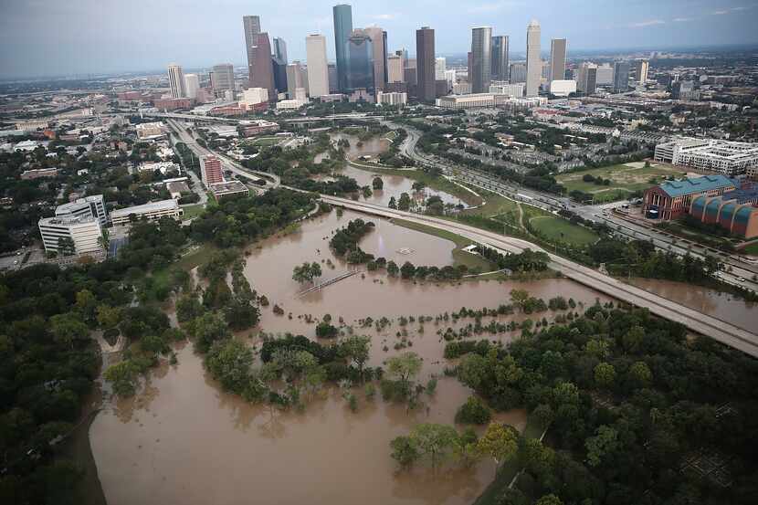 As much as $55 billion in commercial real estate in the Houston area may be damaged.