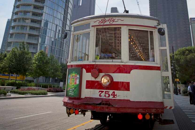 
The McKinney Avenue trolley cars have been credited with spurring redevelopment in Uptown...