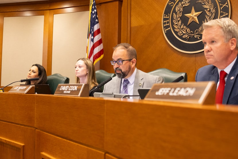 (From left) Texas Rep. Christina Morales, D-Houston, Rachel Wetsel, Clerk at Texas House of...