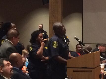 Lt. Sefton Burke asks commissioners for the highest possible raise for Dallas County...