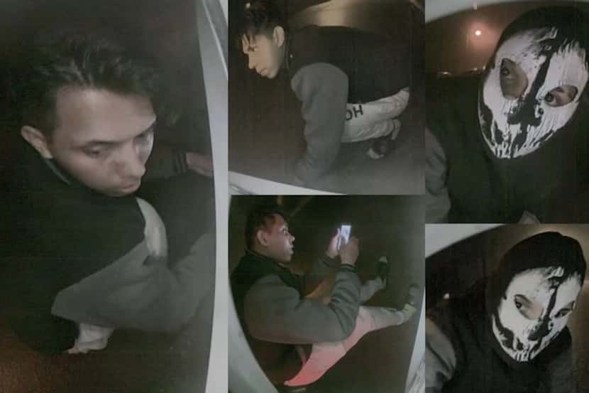 Imágenes del delincuente al momento del robo a un carro el 24 de enero en Mesquite.