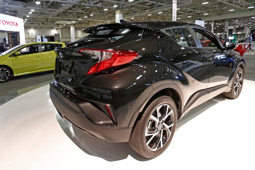 The 2018 Toyota C-HR is on display on the show floor the day before the DFW Auto Show at Kay...