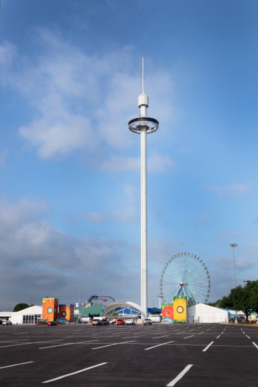 The 500-foot Top OÕ Texas Tower part of Summer Adventures in Fair Park, on April 27, 2013 at...