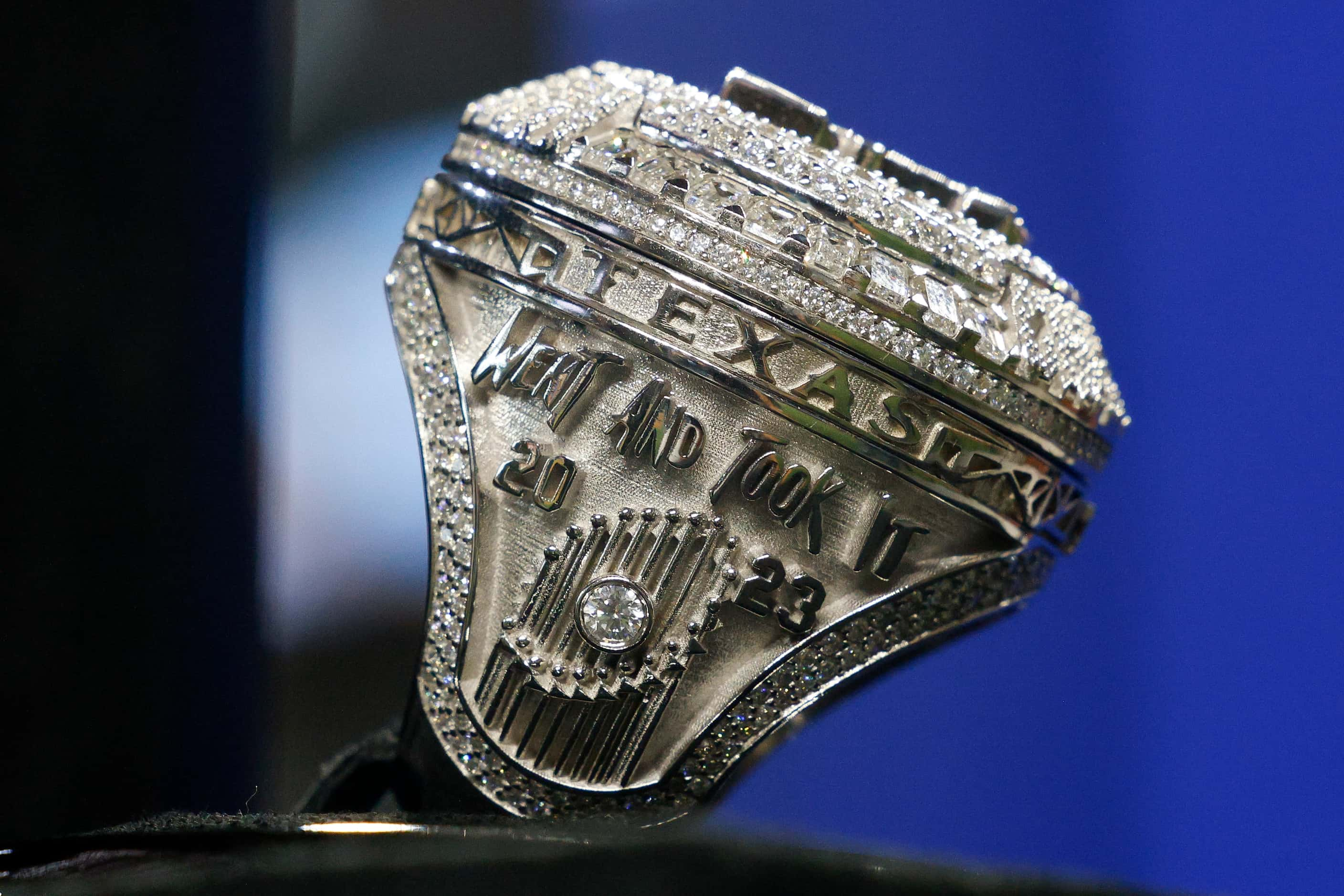 A detailed look at Texas Rangers shortstop Corey Seager’s World Series championship ring,...