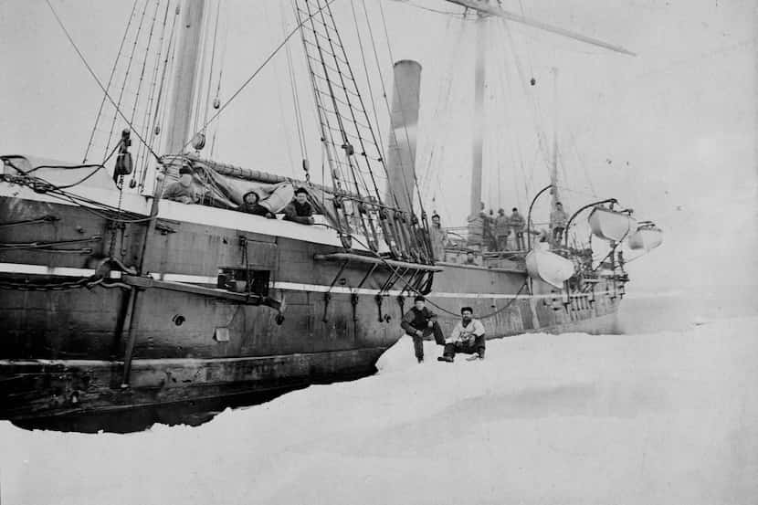 The Jeanette, then known as the Pandora, photographed in Greenland in the mid-1870s. From...