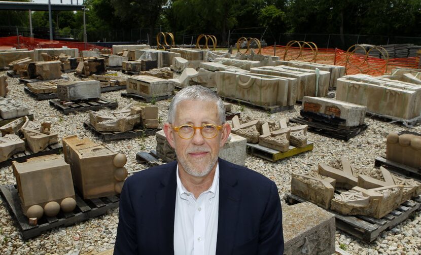 City of Dallas Parks and Recreation Director Willis Winters at the boneyard, surrounded by...