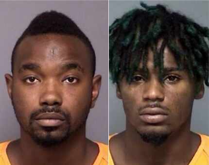 Victor Lee Wilks (left) and Brad Den Braxton are being held in the Mesquite Jail on $1...