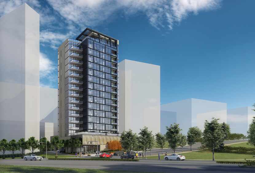 The residential tower is planned on Hall Street at Turtle Creek Boulevard — just across from...